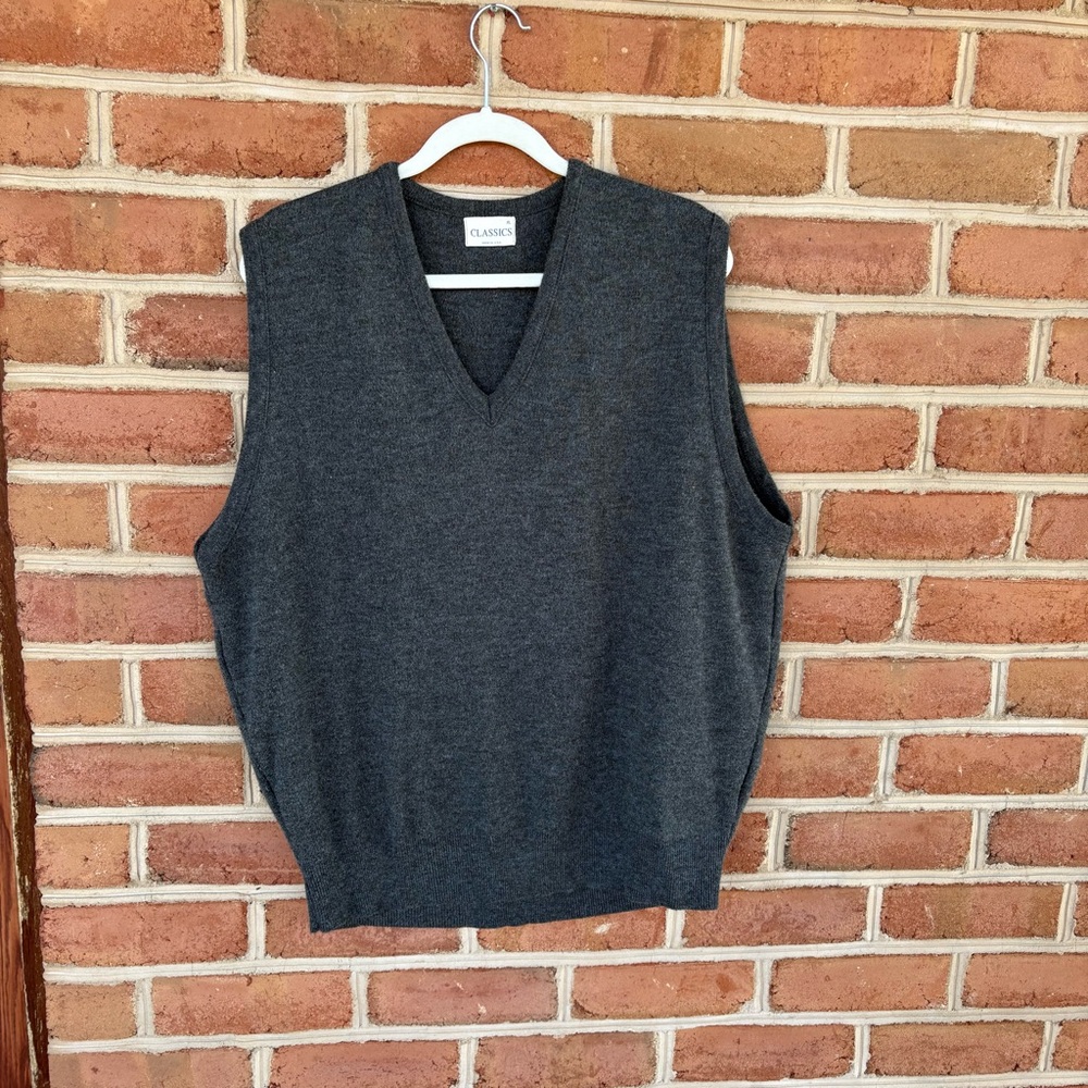 Classic Men's Charcoal V-Neck Sweater Vest